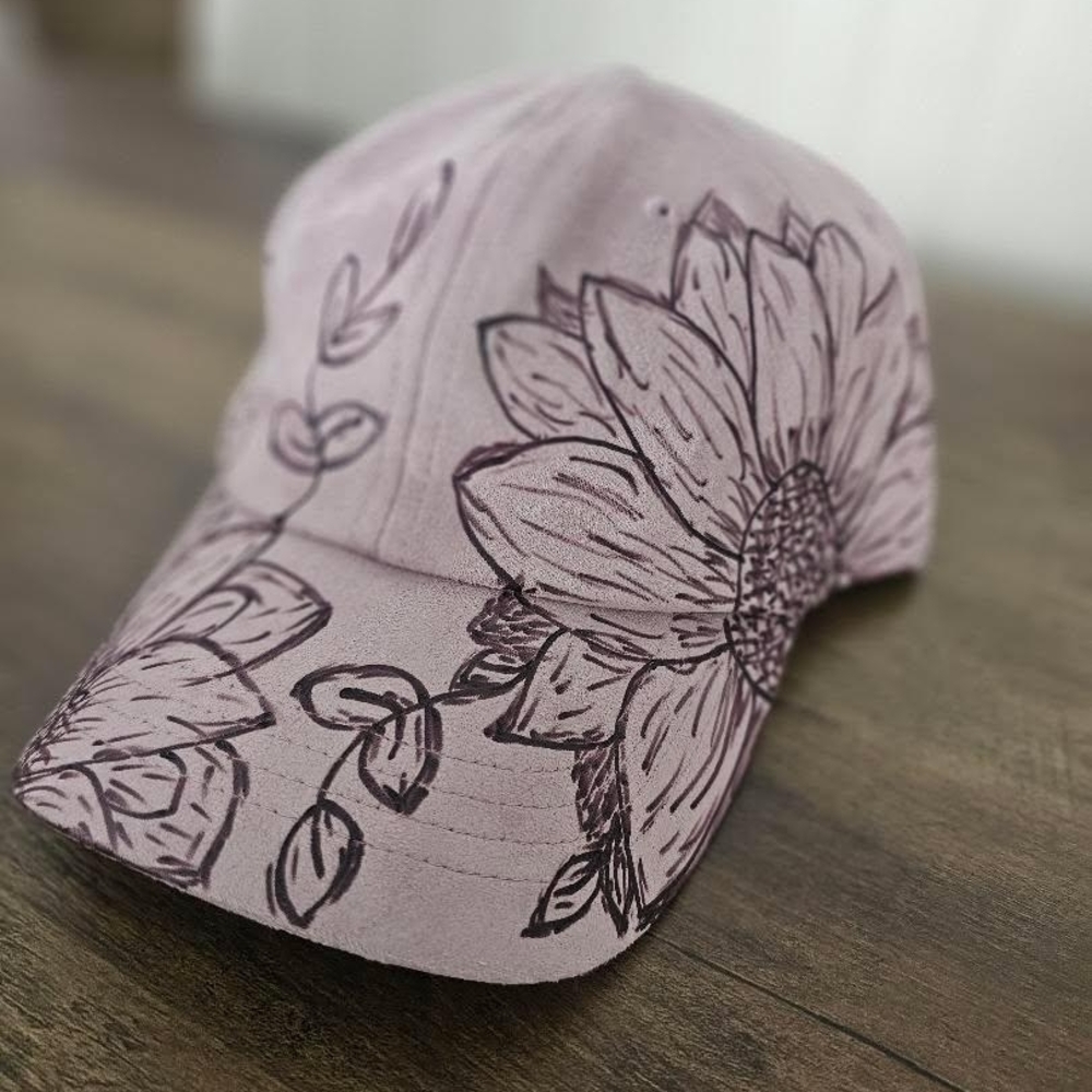 Free Hand Burned On Faux Suede